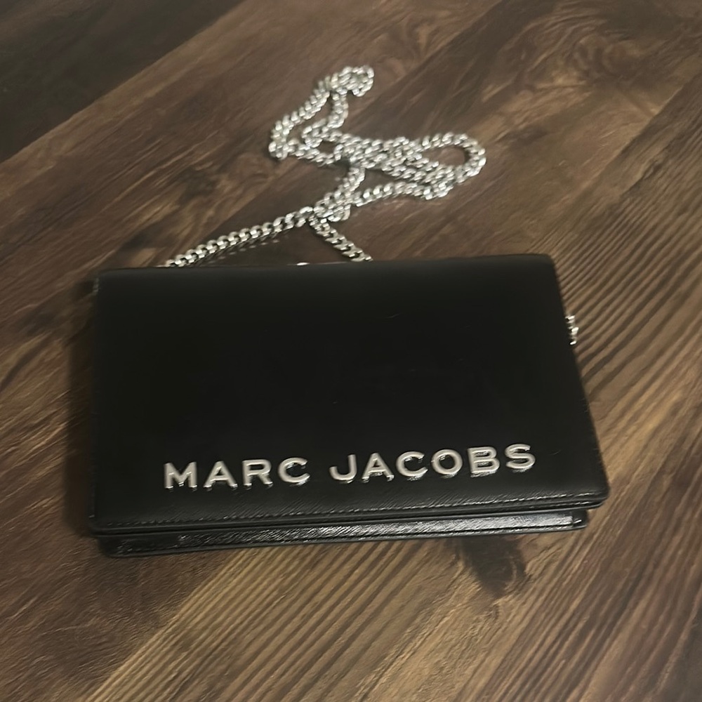 Marc Jacobs Black and Silver cross body bag